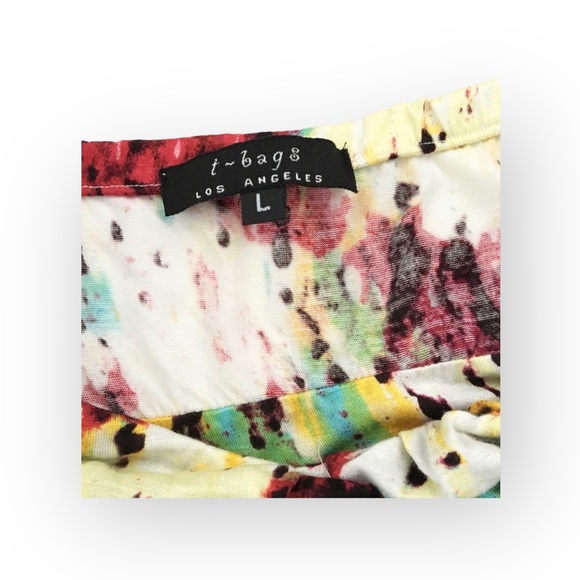 new T-Bags [MISA] ❁ Print Halter Faux Wrap Mini Cocktail Dress ❁ Multi Color ❁ - Picture 11 of 16